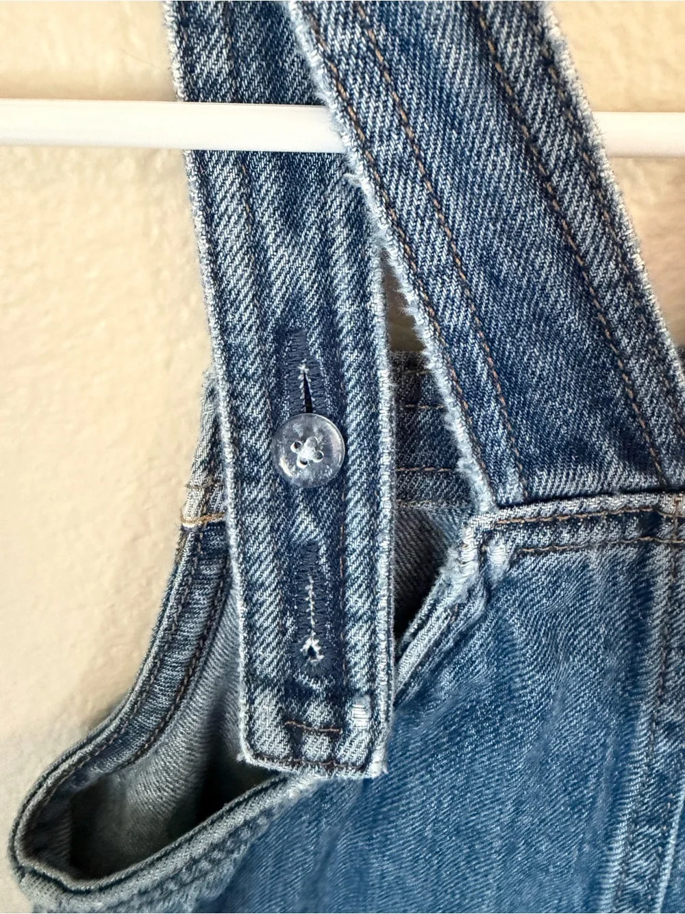 Old Navy Blue Denim Overall Dress with Chest Pocket